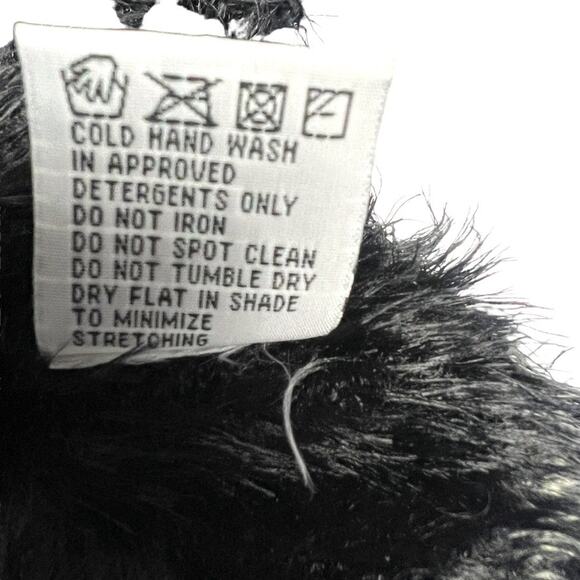 Rusty Eyelash Sweater Black Striped Fuzzy Knit Crew Neck Cropped Women's 10 - Picture 10 of 11